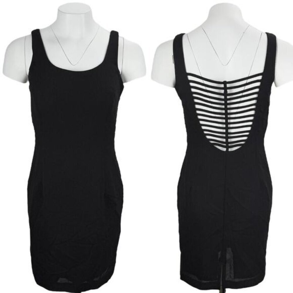 JOSEPH RIBKOFF Black Sheath Dress 6 Petite